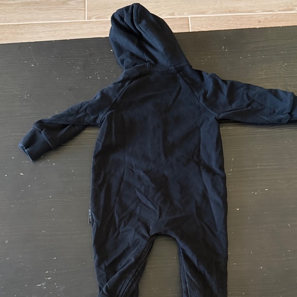 Little Bipsy Midnight Black Hooded Kids Footie - Picture 3 of 6